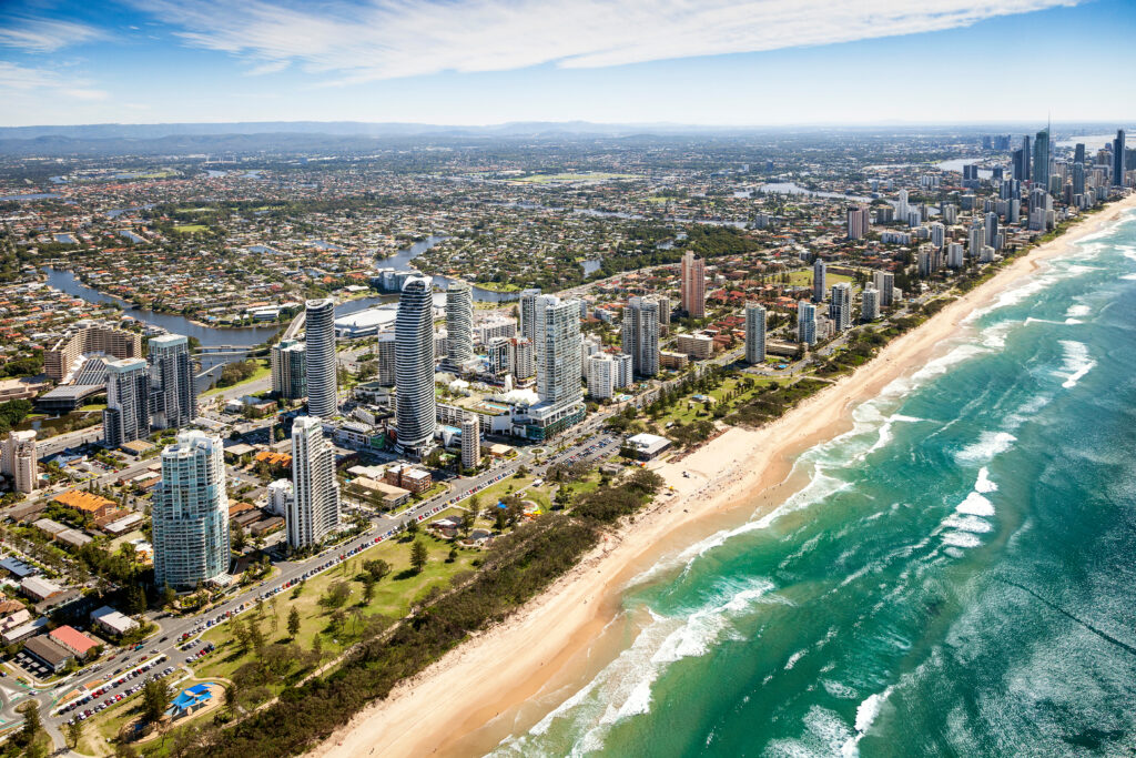 gold coast aerial view